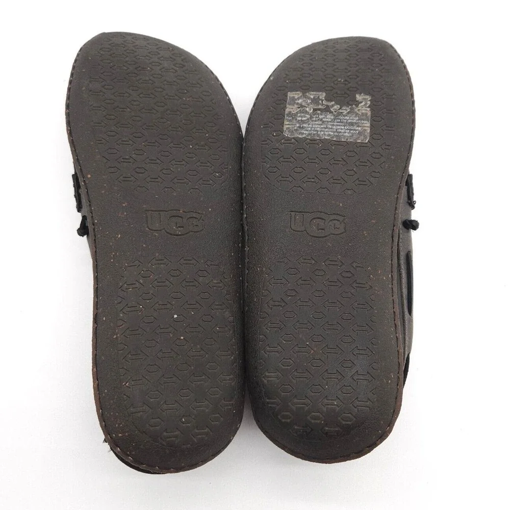 UGG Australia Mens Size 12 Gray Suede Leather Boat Shoes Loafers Flats Slippers‎